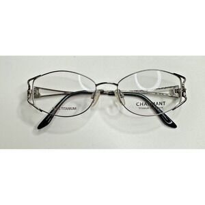 Charmant Titanium eyeglasses framed 135 mm 52 17 CH 10838 Purple Enamel Silver